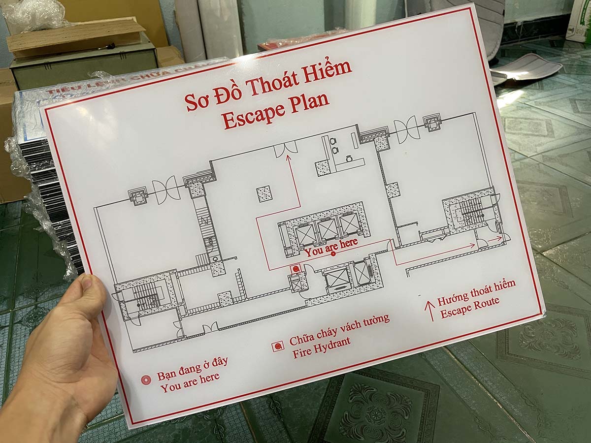 nhận làm bảng mica sơ đồ thoát hiểm tại tphcm